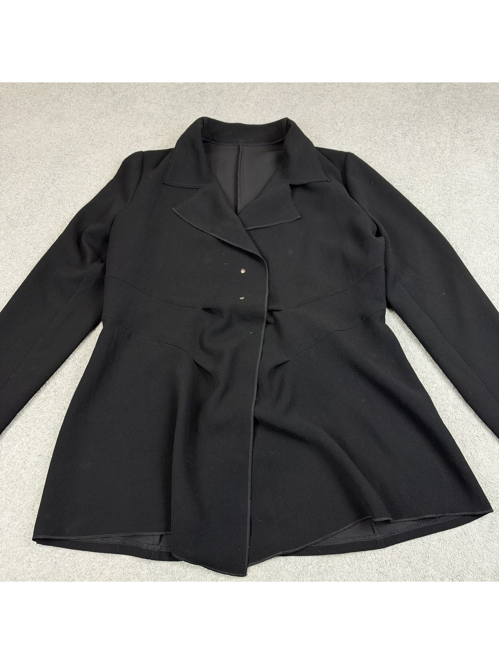 Babette Open Front Blazer Jacket Black Made in USA